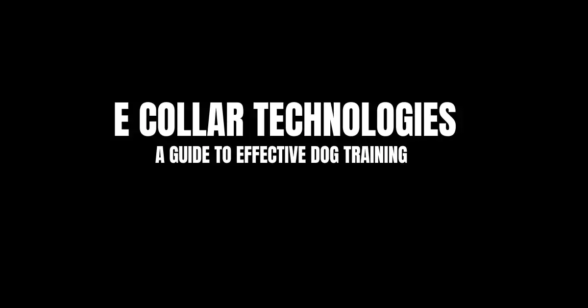 E Collar Technologies